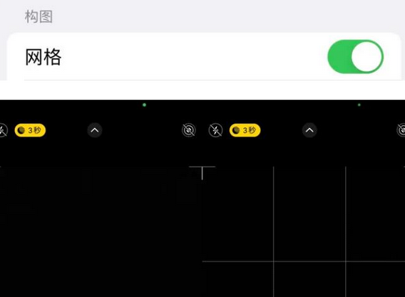 盐边苹果手机维修网点分享iPhone如何开启九宫格构图功能