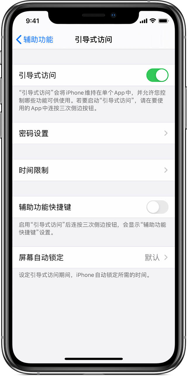 盐边苹果手机维修分享如何在 iPhone 上退出引导式访问 