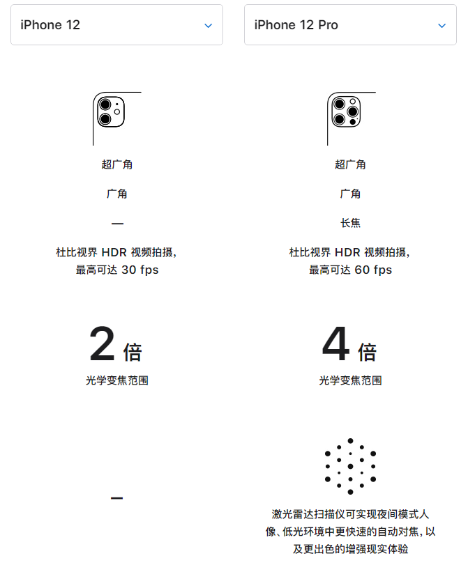 盐边苹果手机维修分享苹果 iPhone 12 与 iPhone 12 Pro 选哪款 